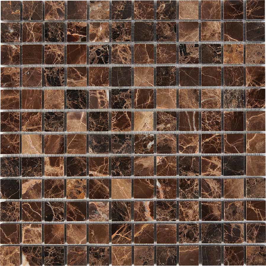 Изображение товара Мозаика Pixmosaic PIX 217 Dark Emperador  30.5х30.5x0.6 см полированная цвет коричневый