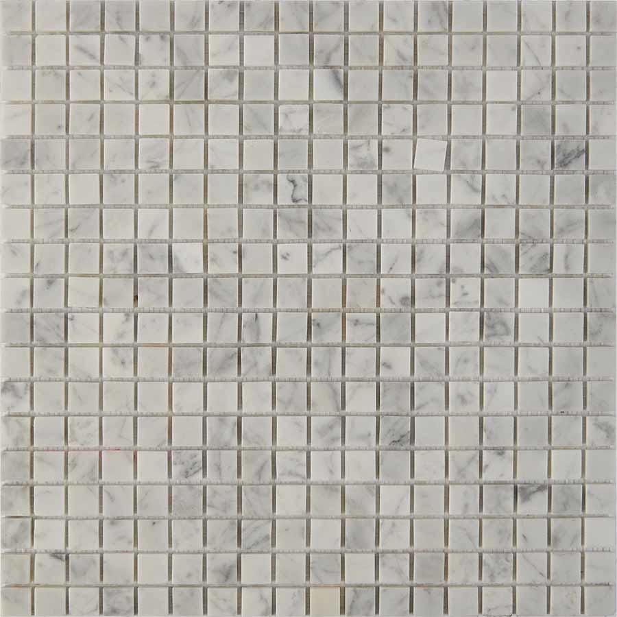 Изображение товара Мозаика Pixmosaic PIX 241 Bianco carrara 30.5x30.5x0.4 см полированная цвет серый 11 шт в упаковке