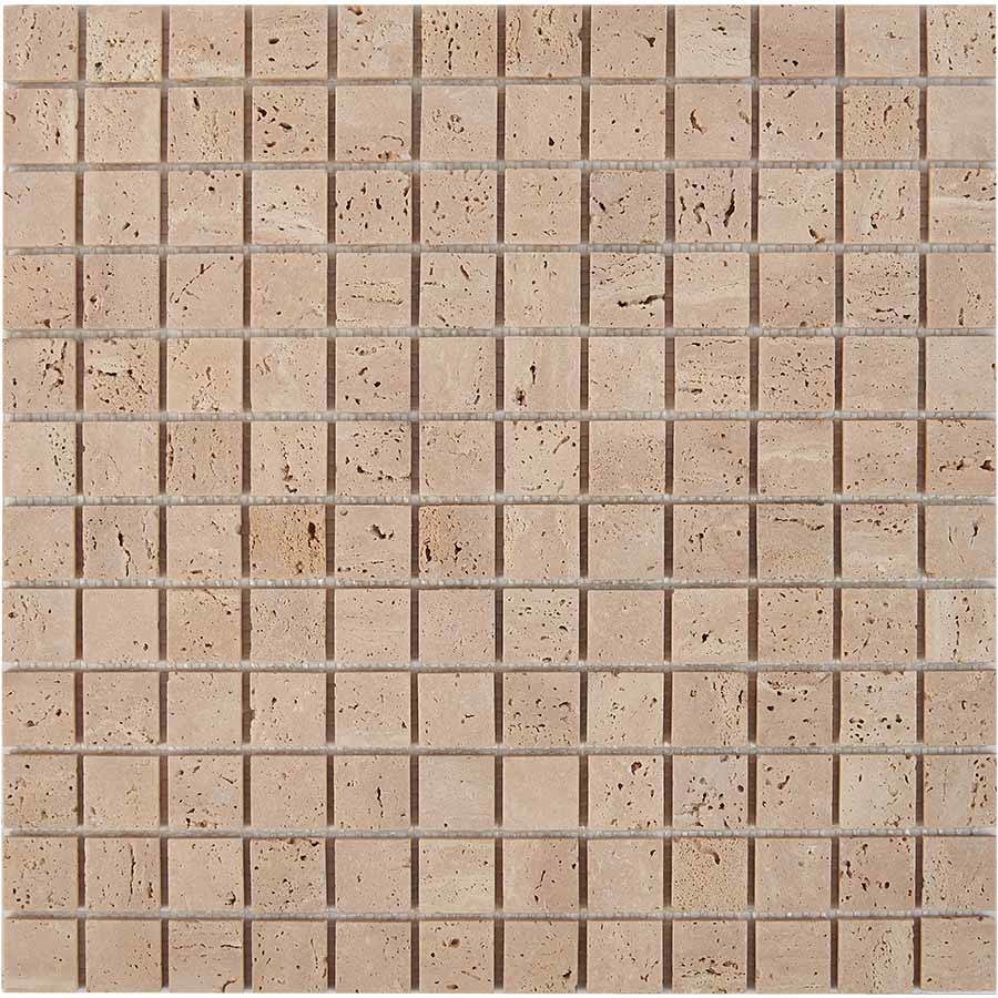 Изображение товара Мозаика Pixmosaic PIX 258 Travertine 30.5x30.5x0.4 см матовая цвет бежевый