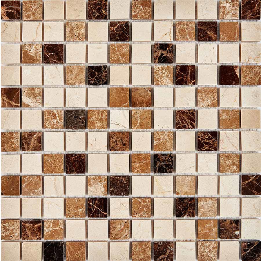 Изображение товара Мозаика Pixmosaic PIX 269 Emperador Dark light Crema Nova 30.5x30.5x0.6 см полированная цвет разноцветный
