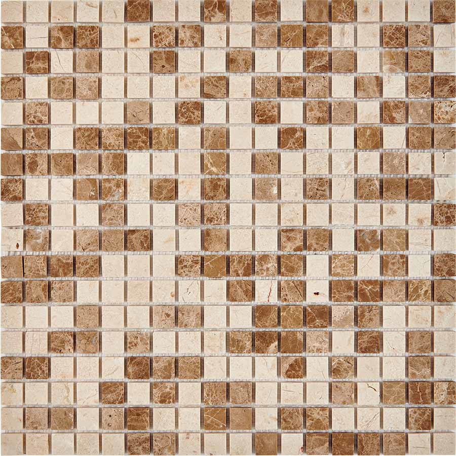 Изображение товара Мозаика Pixmosaic PIX 273 Emperador Light Crema Nova 30.5x30.5x0.4 см полированная цвет разноцветный