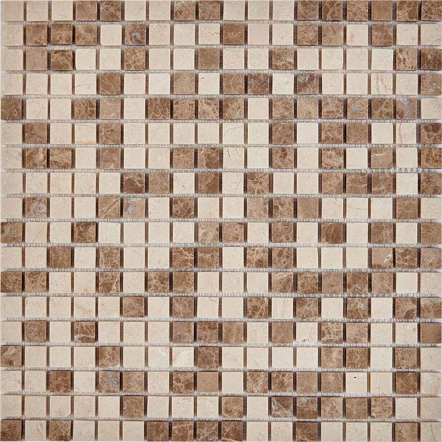 Изображение товара Мозаика Pixmosaic PIX 275 Emperador Light Crema Nova 30.5x30.5x0.4 см матовая цвет разноцветный