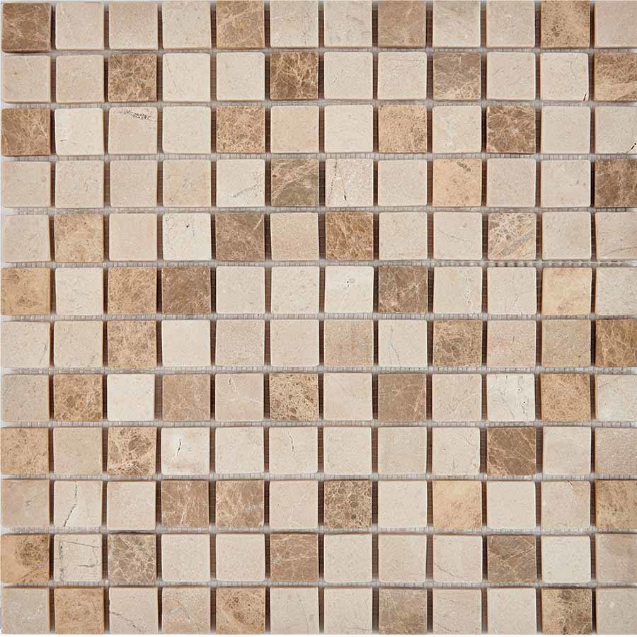 Изображение товара Мозаика Pixmosaic PIX 276 Emperador Light Crema Nova 30.5x30.5x0.6 см матовая цвет разноцветный 11 шт в упаковке