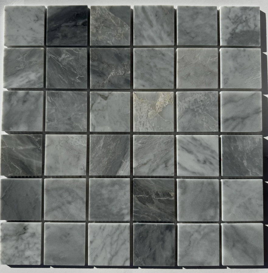 Изображение товара Мозаика Pixmosaic PIX 338 Ice Grey 30.5x30.5x0.6 см полированная цвет серый