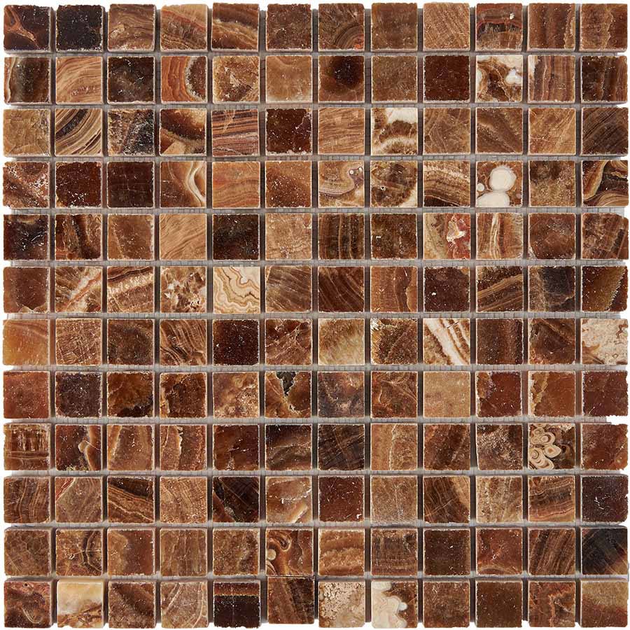 Изображение товара Мозаика Pixmosaic PIX 206 Caramel onyx 30.5x30.5x0.8 см полированная цвет коричневый