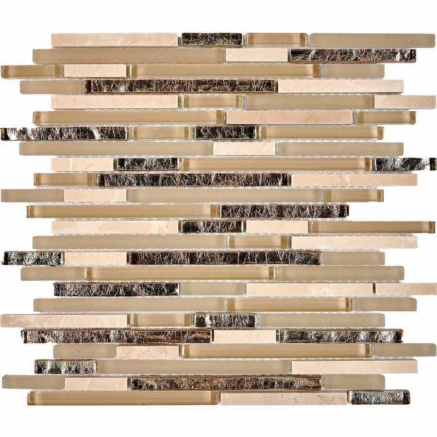 Изображение товара Мозаика Pixmosaic PIX729 из мрамора и стекла 28.6x30x0.8 см цвет разноцветный