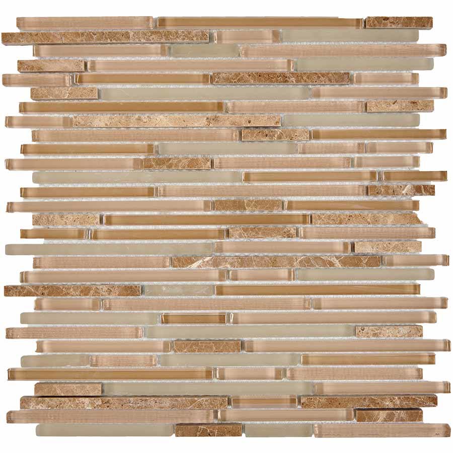 Изображение товара Мозаика Pixmosaic PIX736 из мрамора и стекла 30x30x0.8 см цвет бежевый