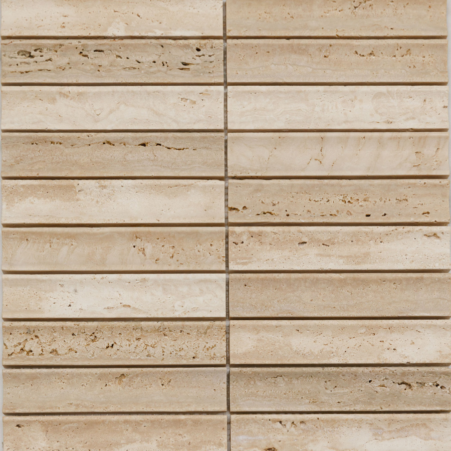 Изображение товара Мозаика Pixmosaic PIX 343 Yellow Travertine Concave 30.5x31.8x1.2 см матовая цвет бежевый