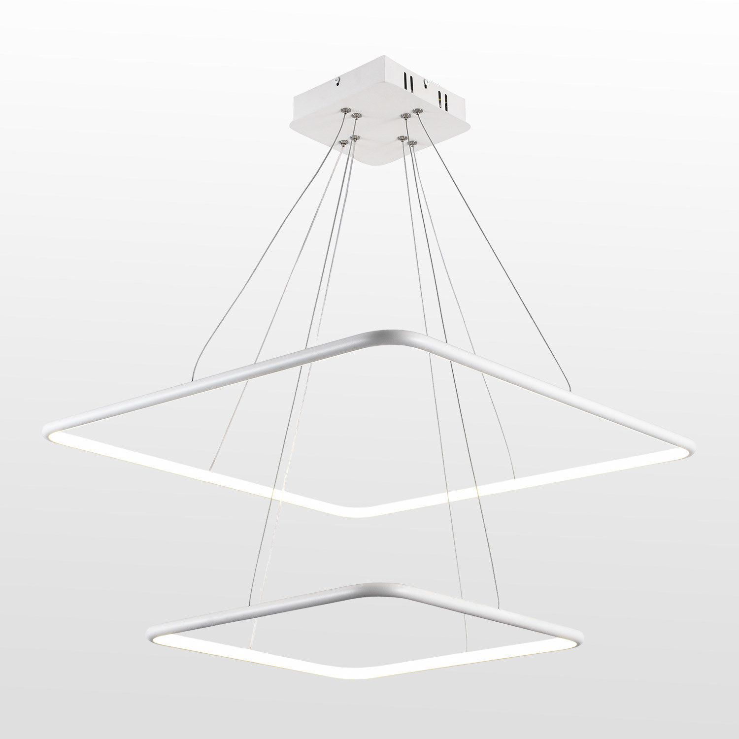 Изображение товара Люстра подвесная светодиодная Lussole Bradford 40 м² нейтральный белый свет цвет белый