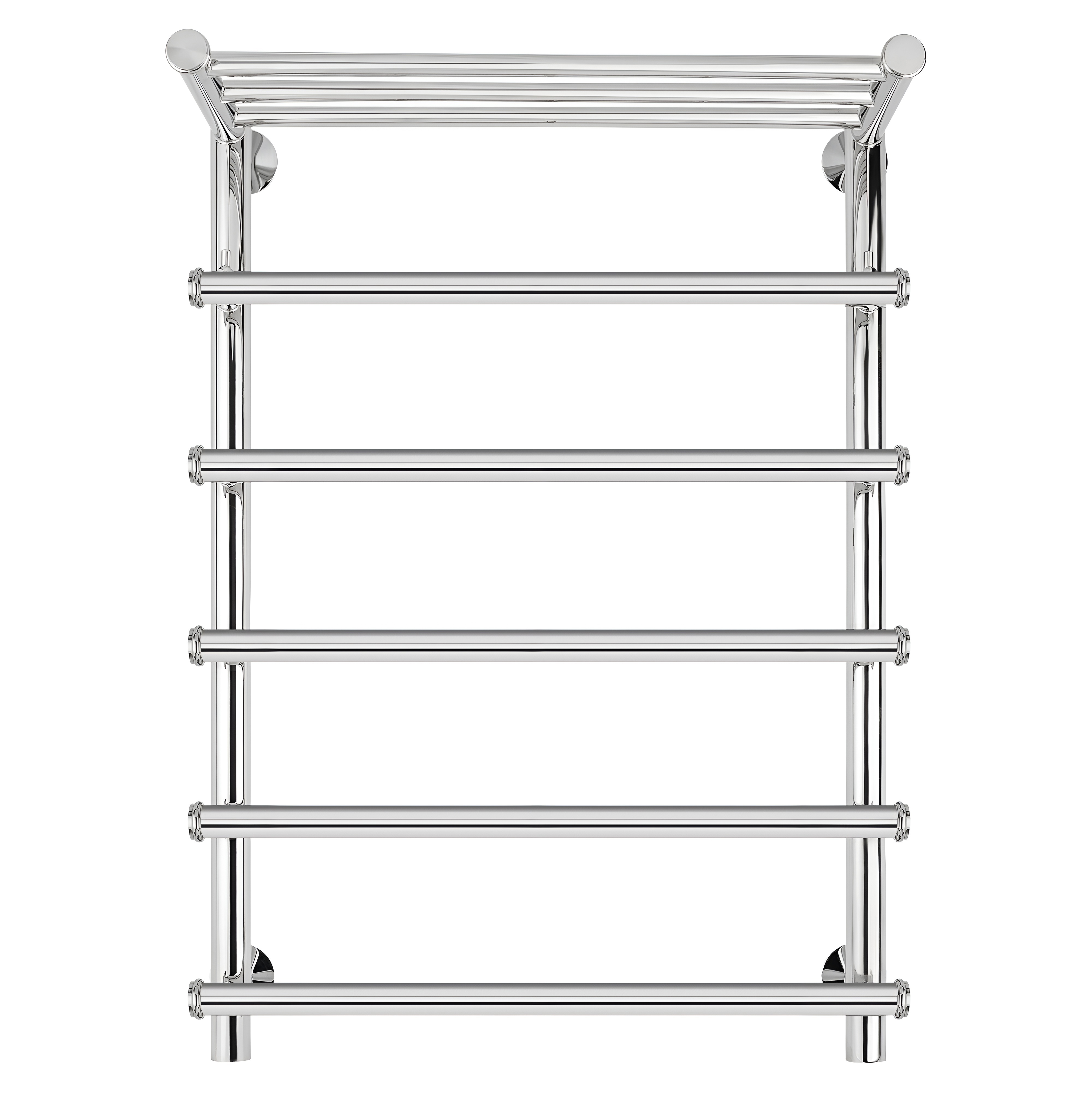 Изображение товара Полотенцесушитель водяной с полкой лесенка Secado Турин 1 Сп 800x440 мм универсальная подводка нержавеющая сталь цвет хром