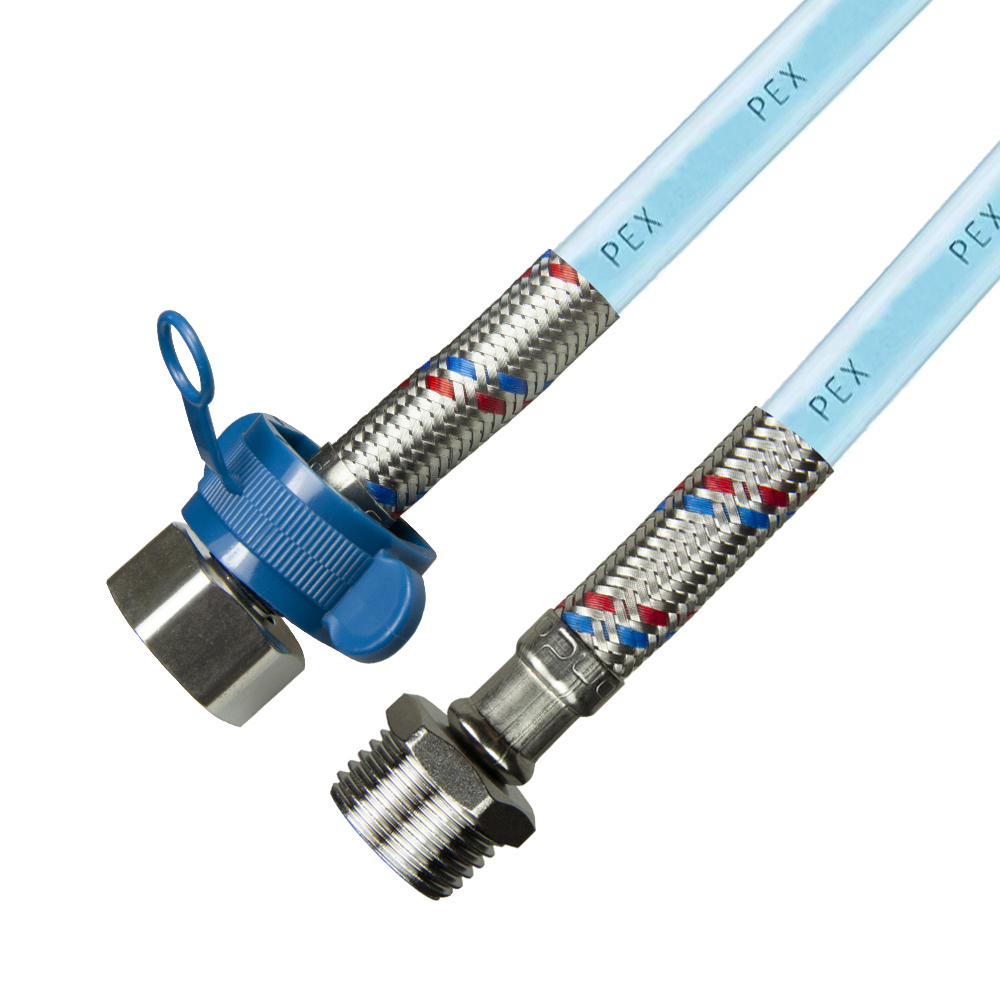 Изображение товара Гибкая подводка для воды Ondo 1/2"x1/2" гайка-штуцер 60 см