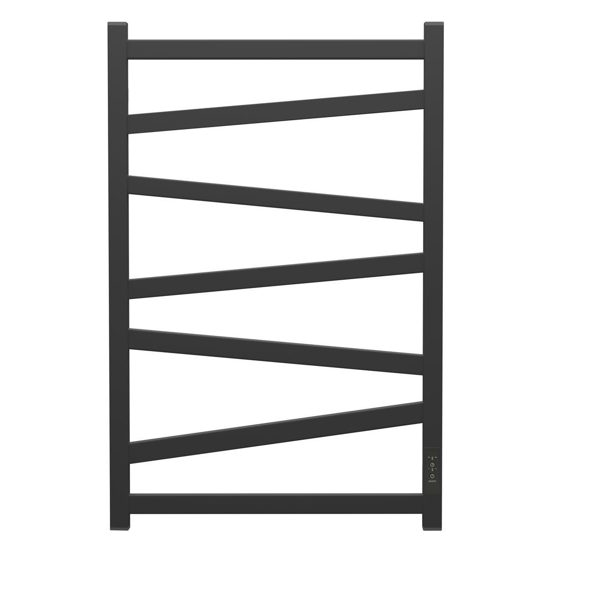 Изображение товара Полотенцесушитель электрический Apextermo 530x800 мм 95 Вт с терморегулятором Лесенка цвет черный матовый