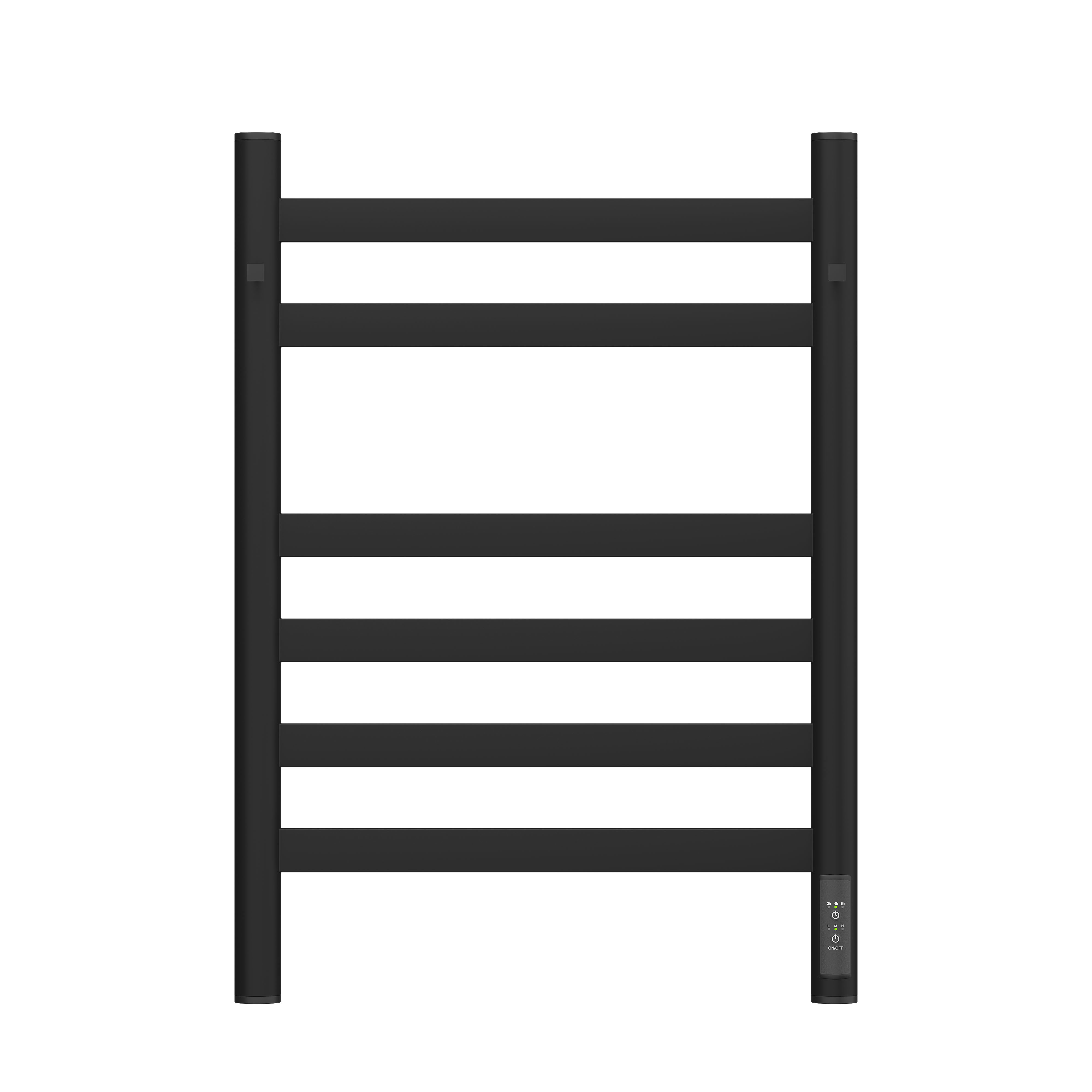 Изображение товара Полотенцесушитель электрический Apextermo 432x600 мм 79 Вт с терморегулятором Лесенка цвет черный матовый