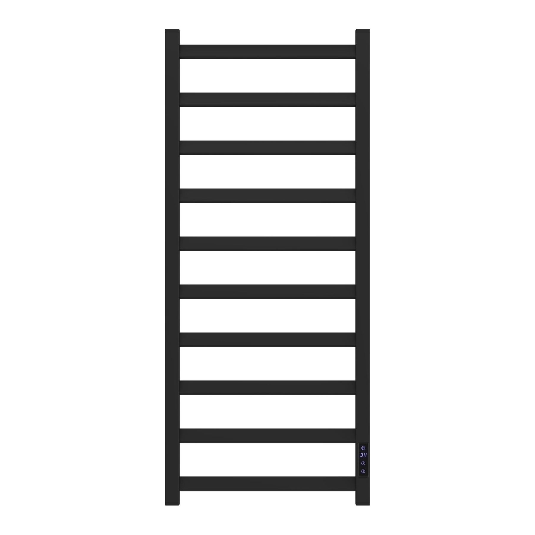Изображение товара Полотенцесушитель электрический Apextermo 430x1100 мм 90 Вт с терморегулятором Лесенка цвет черный матовый