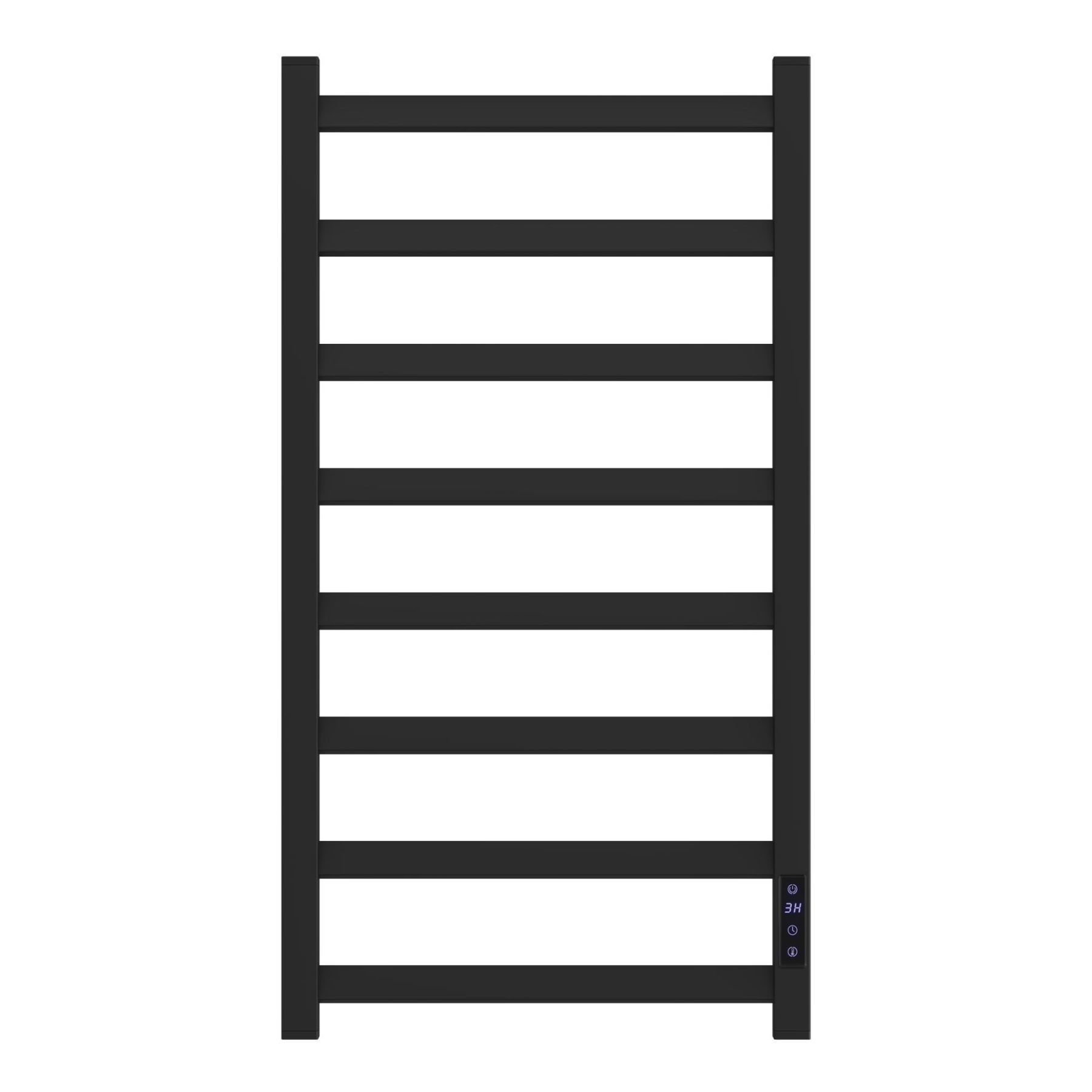 Изображение товара Полотенцесушитель электрический Apextermo 432x830 мм 90 Вт с терморегулятором Лесенка цвет черный матовый