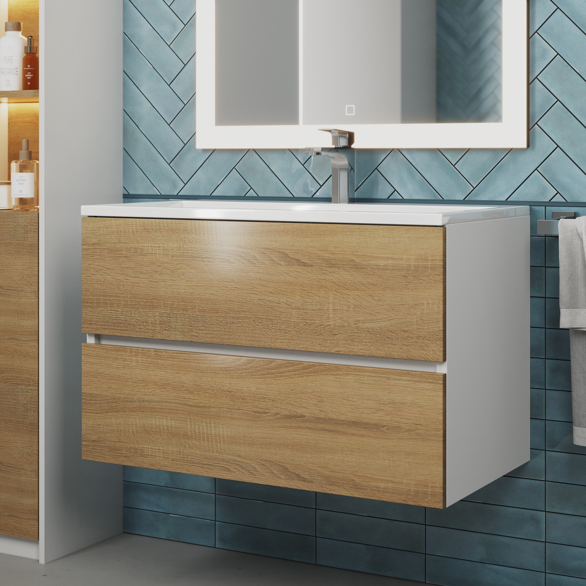 Изображение товара Тумба под раковину UPERWOOD Barsa 293020532 80 см белая