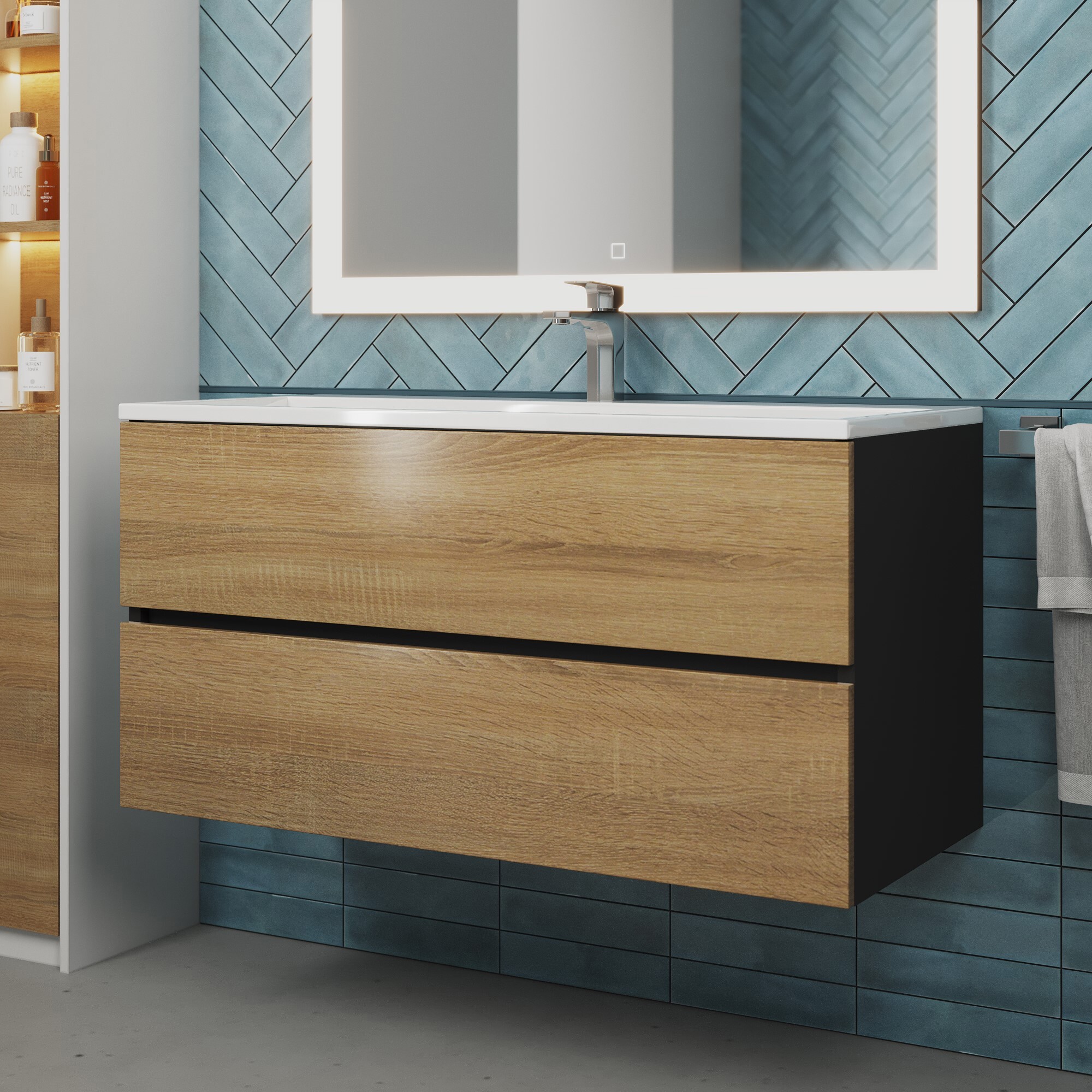 Изображение товара Тумба под раковину подвесная Uperwood Barsa 100 см Изображение товара Тумба под раковину подвесная Uperwood Barsa 100 см