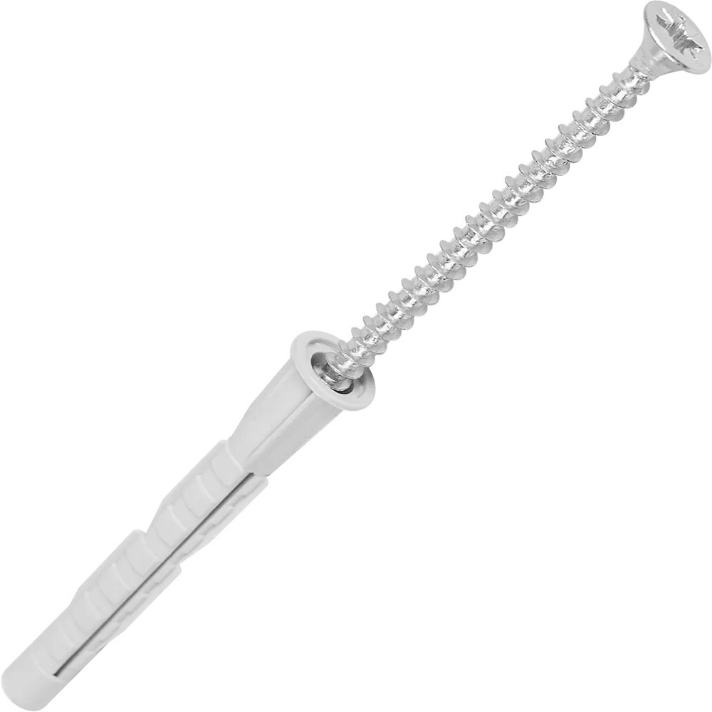 Изображение товара Дюбель универсальный нейлоновый Dilwis 8х65мм 40 шт. в комплекте с шурупом Изображение товара Дюбель универсальный нейлоновый Dilwis 8х65мм 40 шт. в комплекте с шурупом