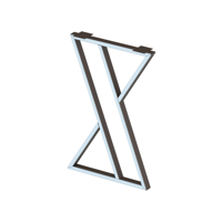 Изображение товара Подстолье для рабочей поверхности Лофт 85 см  Z-образное металл цвет белый