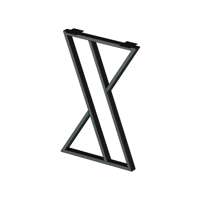 Изображение товара Подстолье METALLCART З-образное 85 см, металл, черное