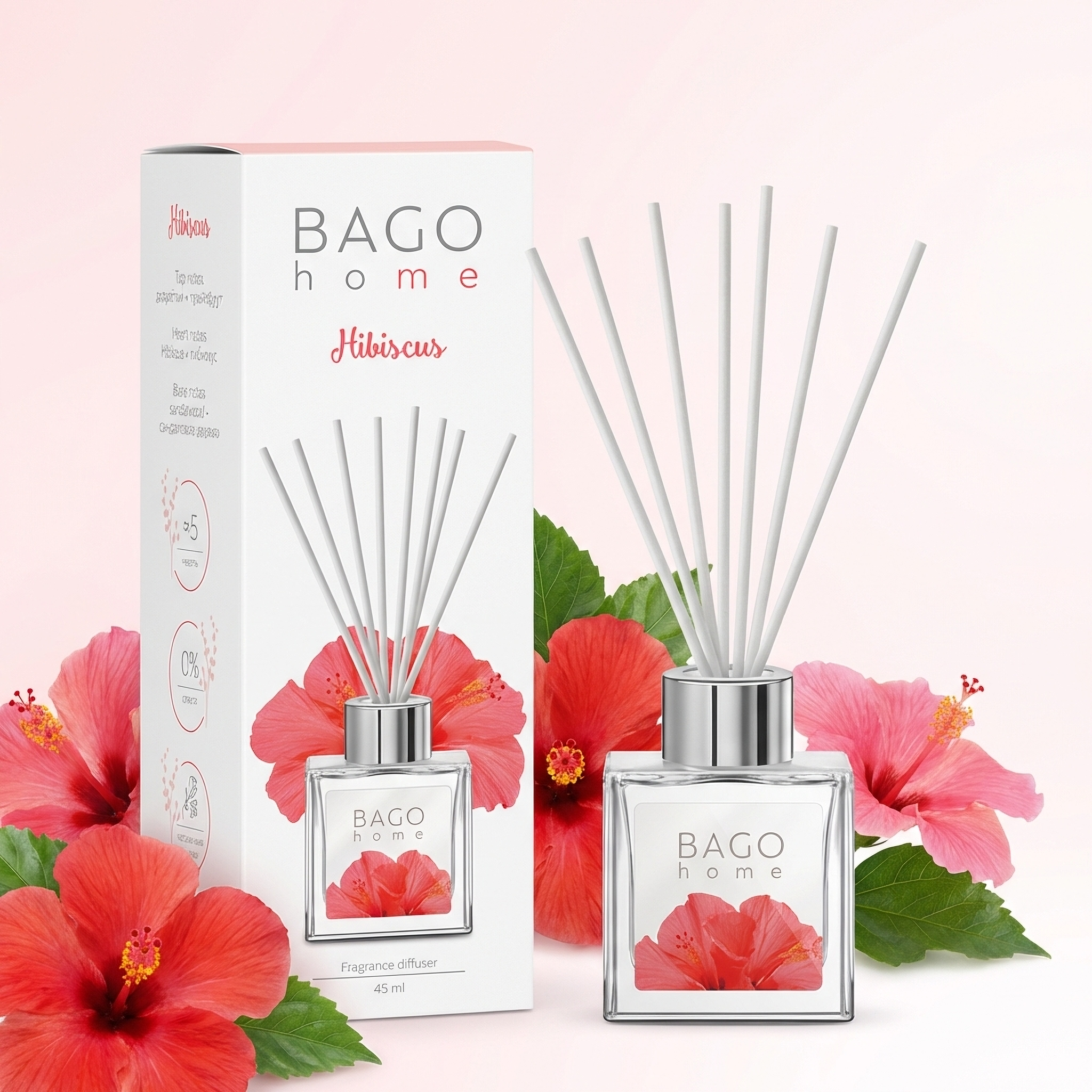 Изображение товара Ароматический диффузор Bago home Гибискус 45 мл