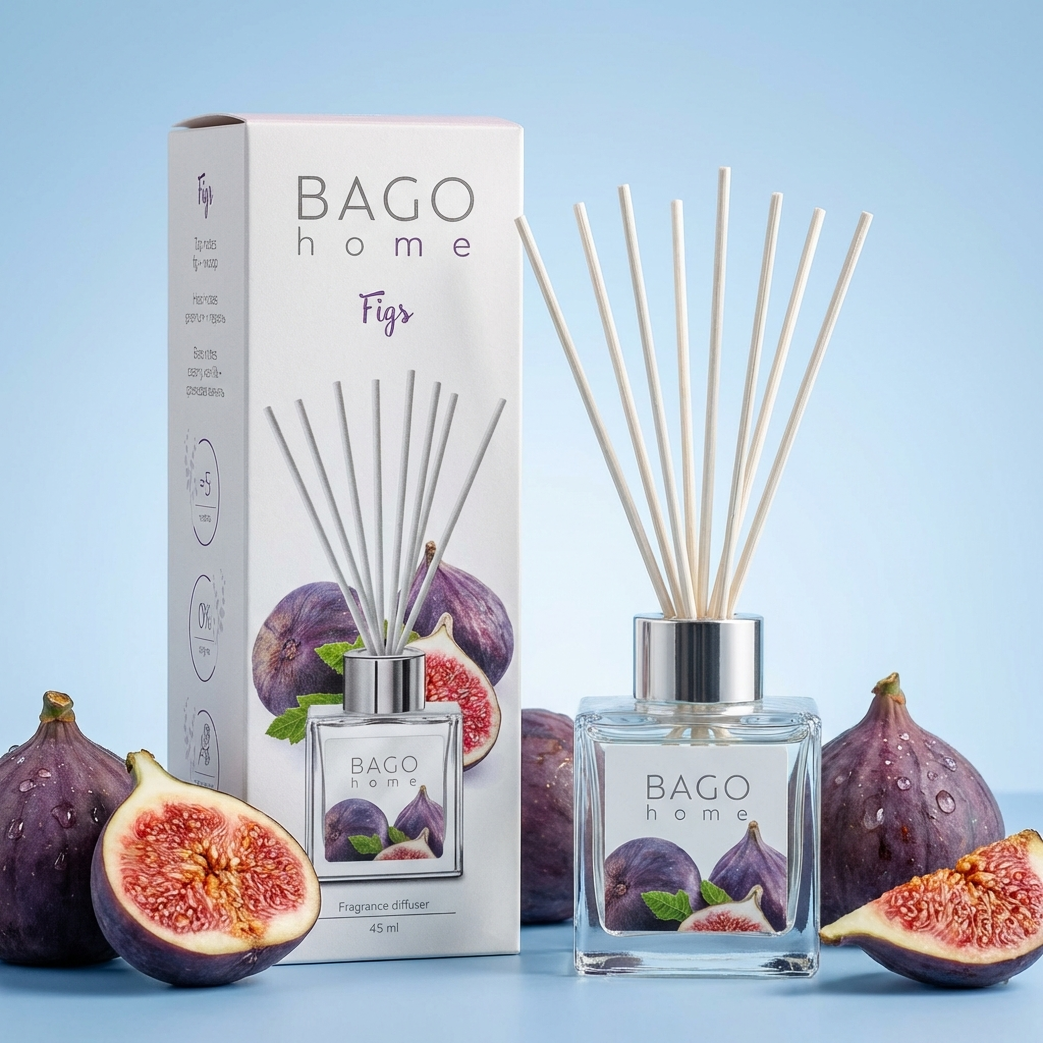 Изображение товара Диффузор ароматический Bago Home Инжир 45 мл натуральный безопасный дизайн