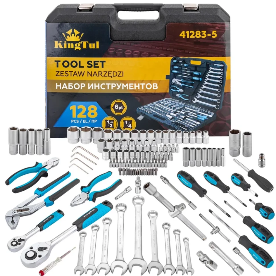 Изображение товара Набор инструментов KINGTUL KT-41283-5, 82 предмета с диэлектрической защитой