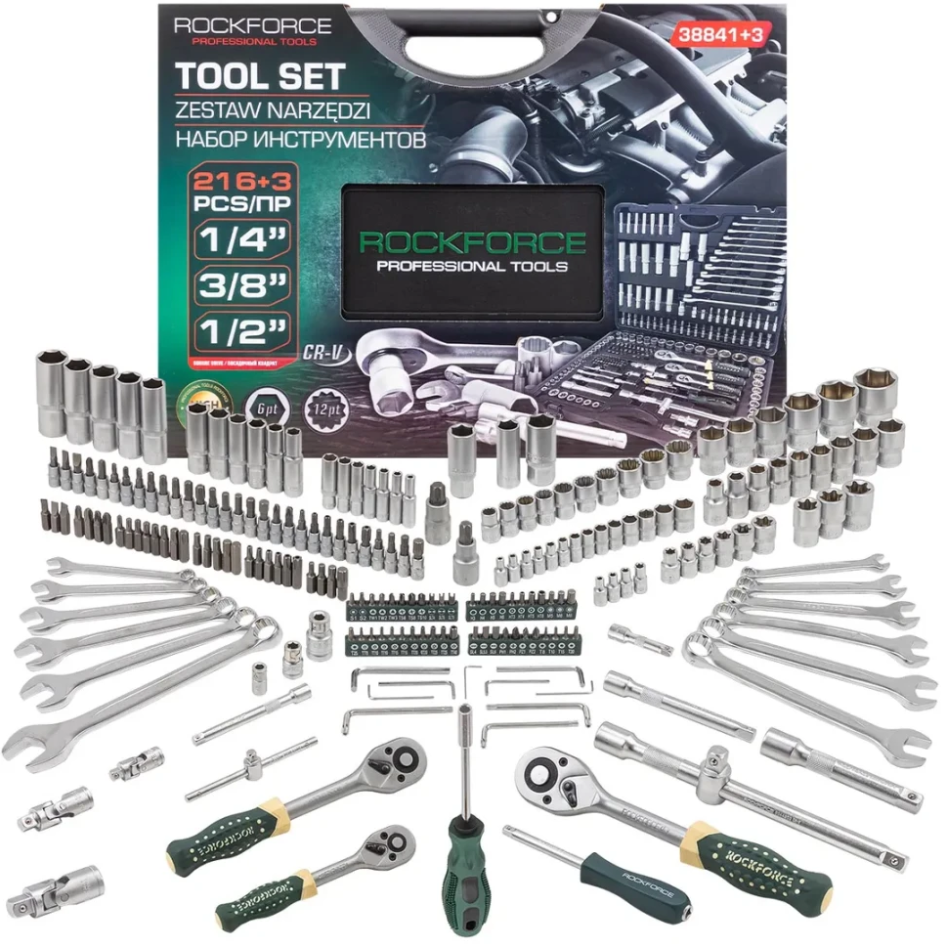 Изображение товара Набор отверток Rockforce RF-38841/3 с диэлектрической защитой, 26 предметов