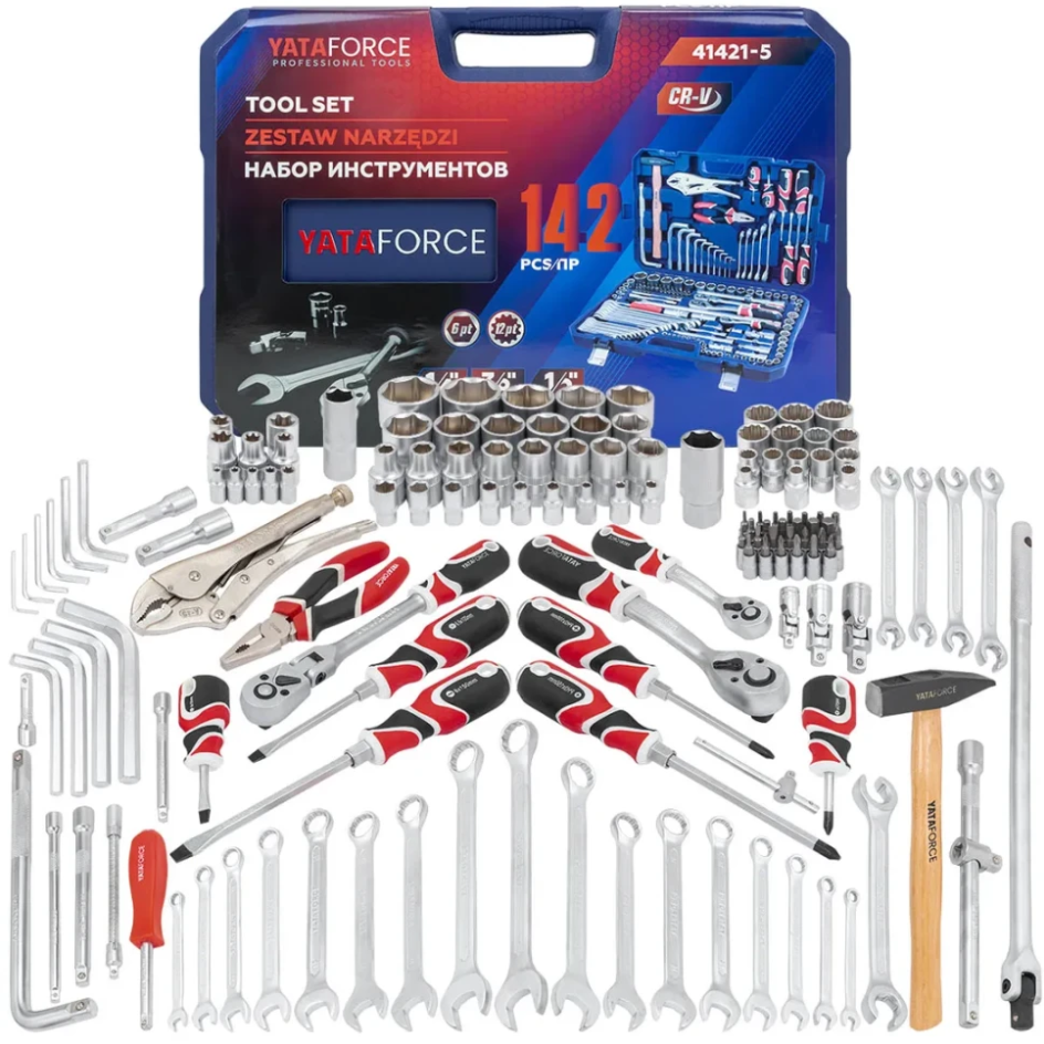 Изображение товара Набор инструментов YATAFORCE YF-41421-5 216 пр. (многоцелевой набор, кейс)
