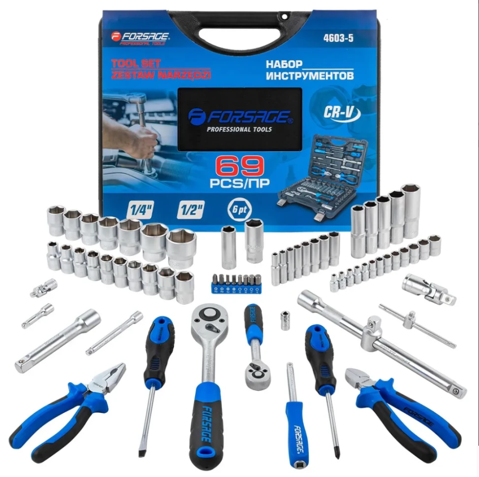 Изображение товара Набор инструментов Forsage F-4603-5, 6 предметов