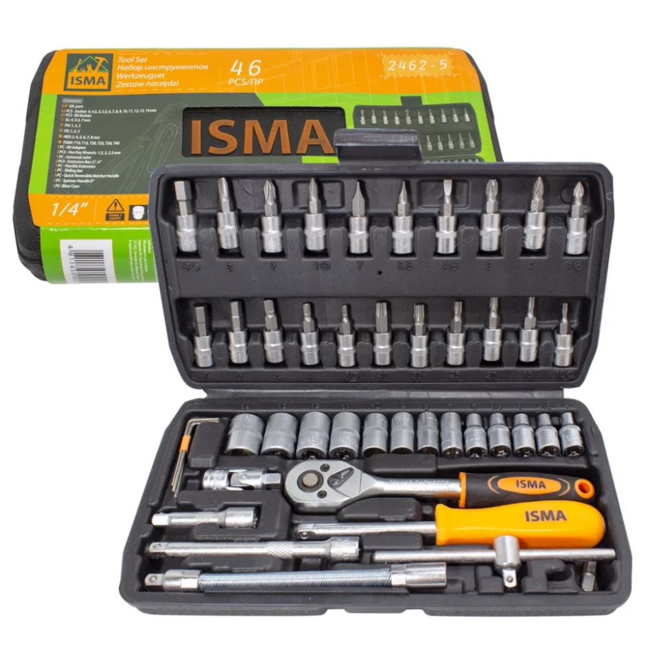 Изображение товара Набор инструментов Isma 2462-5, 94 предметов Изображение товара Набор инструментов Isma 2462-5, 94 предметов