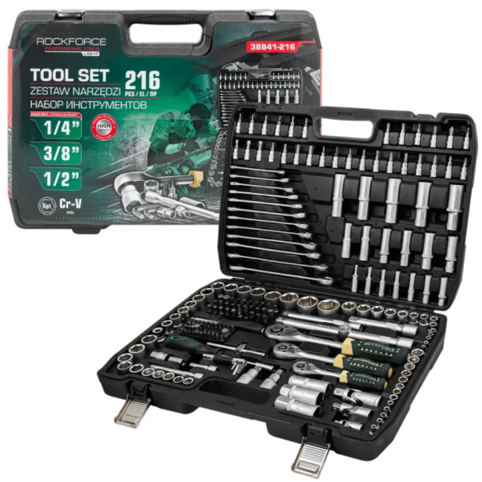 Изображение товара Набор инструментов Rockforce Rf Light-38841-216, 109 предметов Изображение товара Набор инструментов Rockforce Rf Light-38841-216, 109 предметов