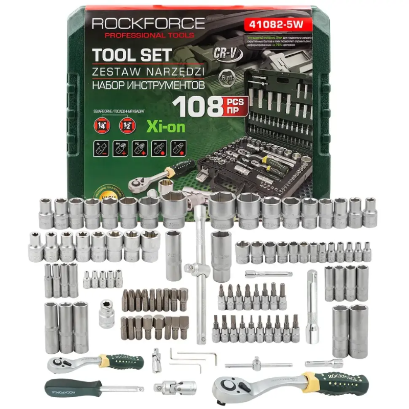 Изображение товара Набор инструментов Rockforce Rf-41082-5 W, 94 шт