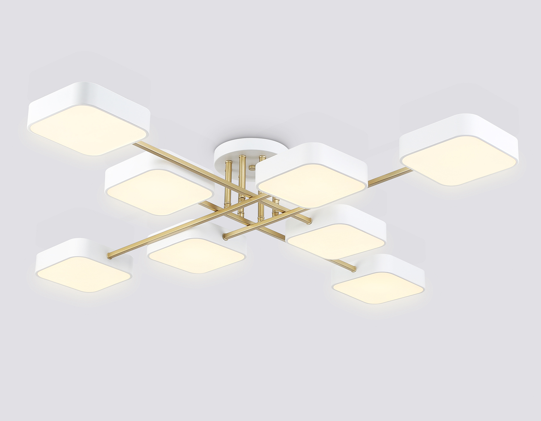 Изображение товара Люстра потолочная светодиодная Ambrella light Comfort 8 плафонов 48 м² белый