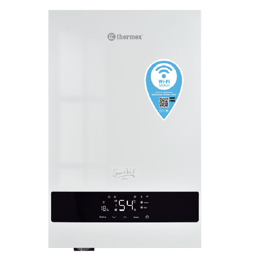 Изображение товара Электрический котел 12 кВт Thermex Sonne 12 Wi-Fi (White) 220 В одноконтурный настенный WI-FI