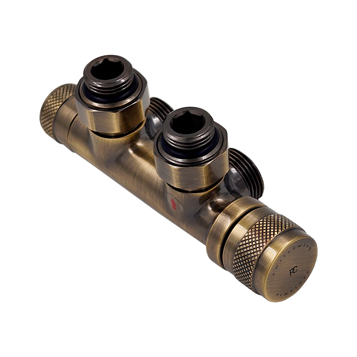 Изображение товара Узел нижнего подключения термостатический Н-образный угловой Primoclima Armature 1/2"x3/4" латунь PCART890ABR