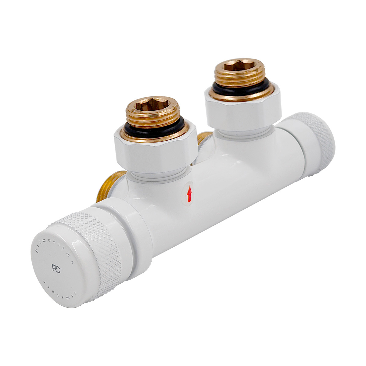 Изображение товара Узел нижнего подключения термостатический Н-образный угловой Primoclima Armature 1/2х3/4 белый
