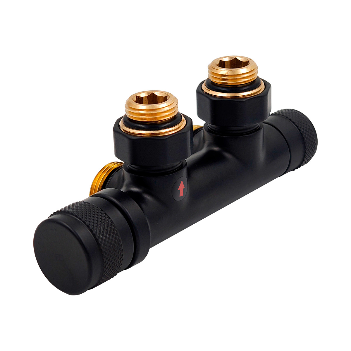 Изображение товара Узел нижнего подключения термостатический Н-образный угловой Primoclima Armature 1/2"x3/4" латунь PCART888AB