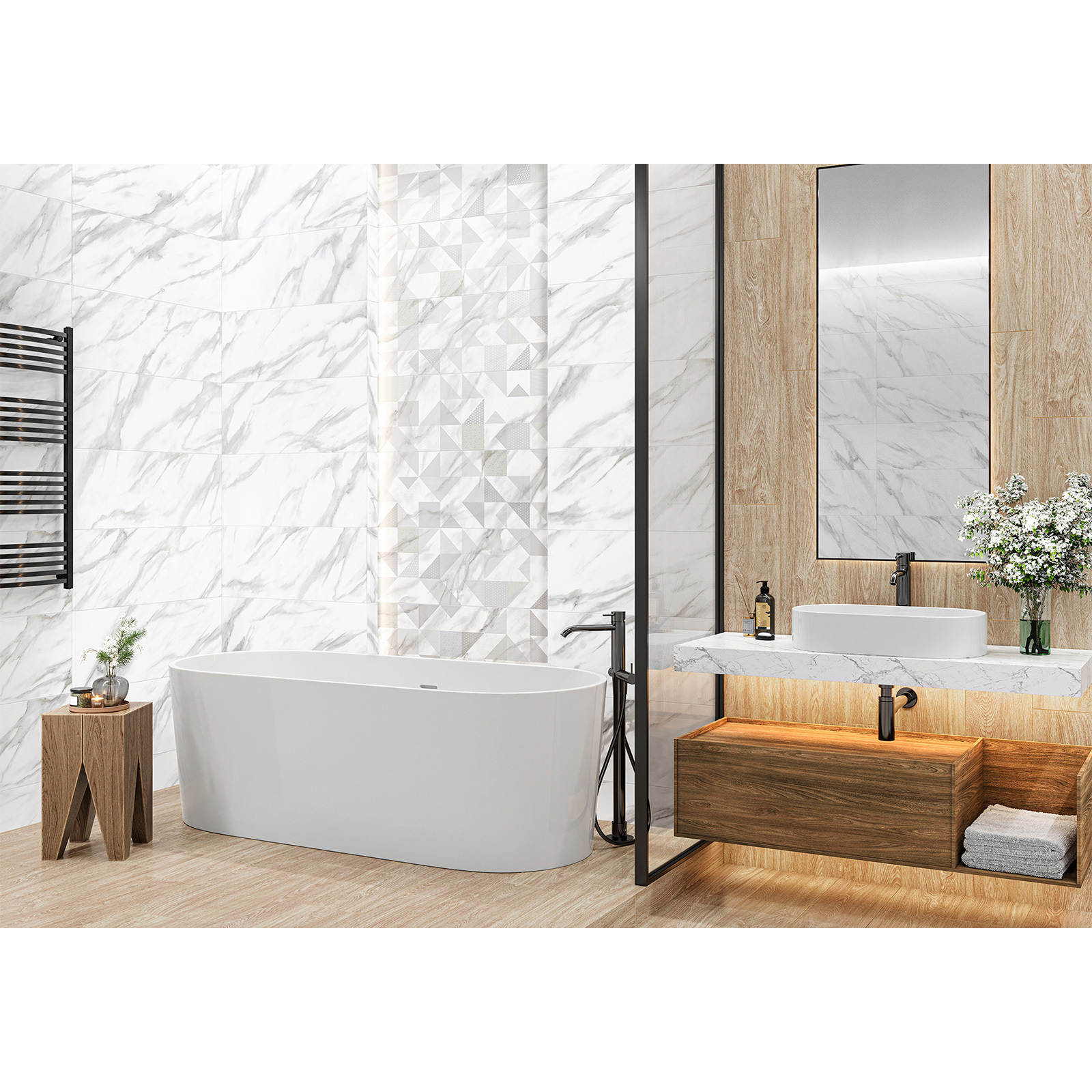 Изображение товара Керамогранит Alma Ceramica Iceberg 300x900 мм коричневый для стен и пола