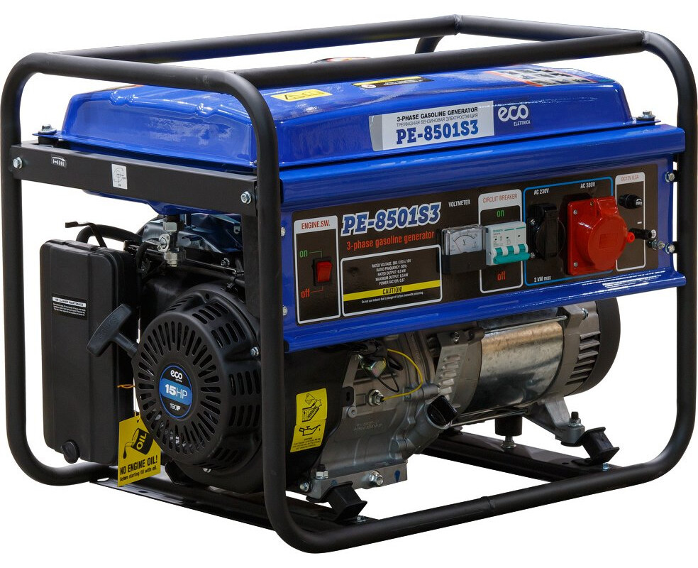 Изображение товара Генератор бензиновый ECO PE-8501S3 6.5 кВт
