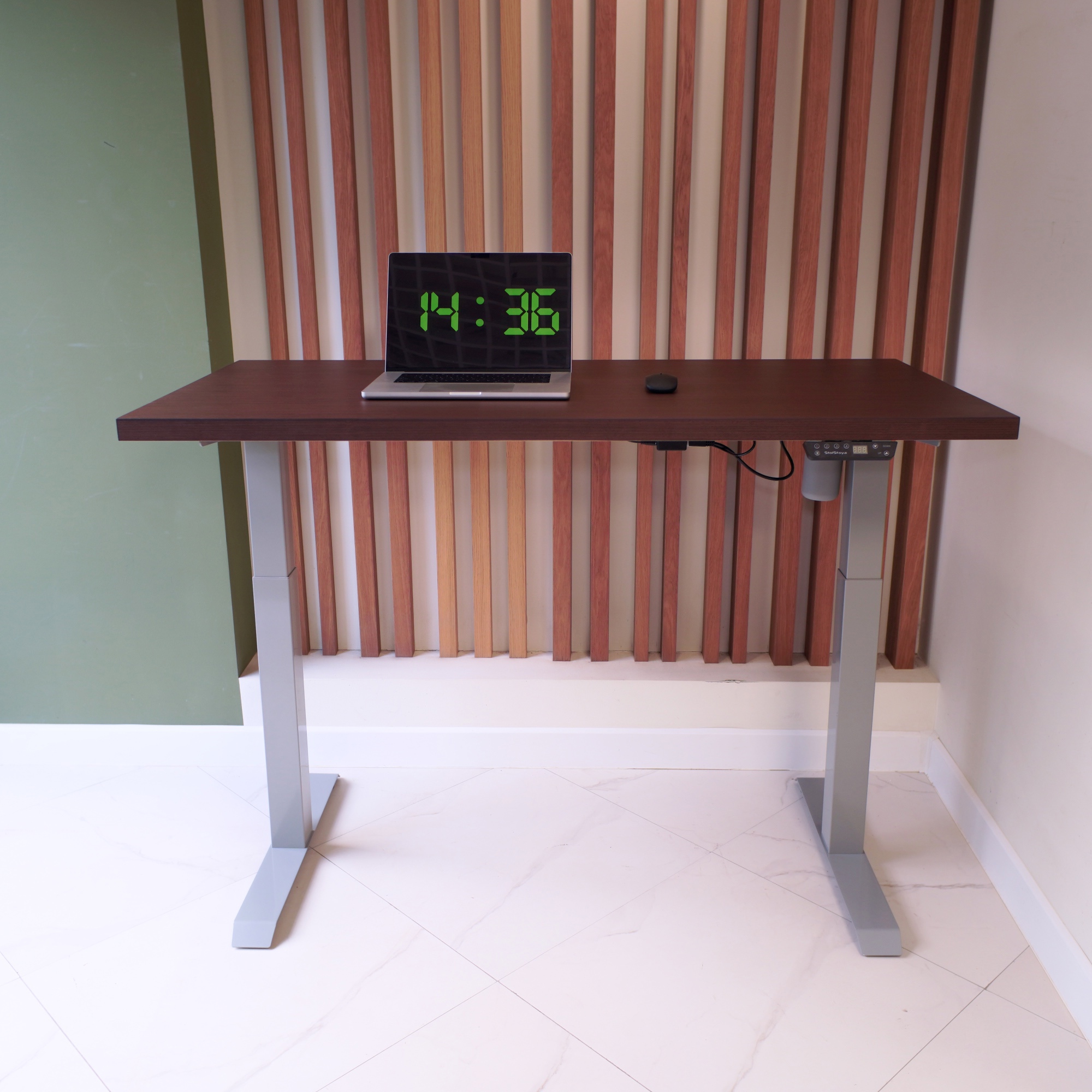 Изображение товара Стол компьютерный Stolstoya Se 211 140x121x70 см МДФ цвет венге/серый