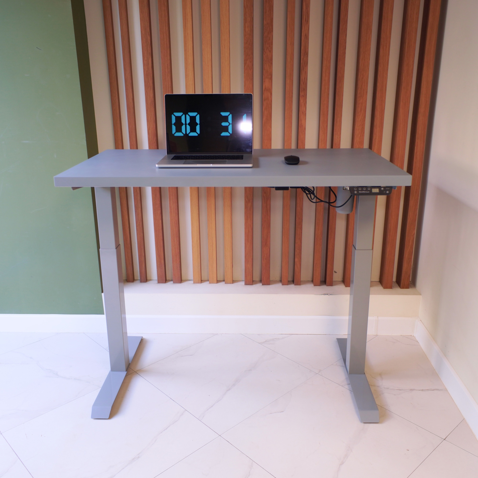 Изображение товара Стол компьютерный Stolstoya Se 211 140x121x70 см МДФ цвет серый