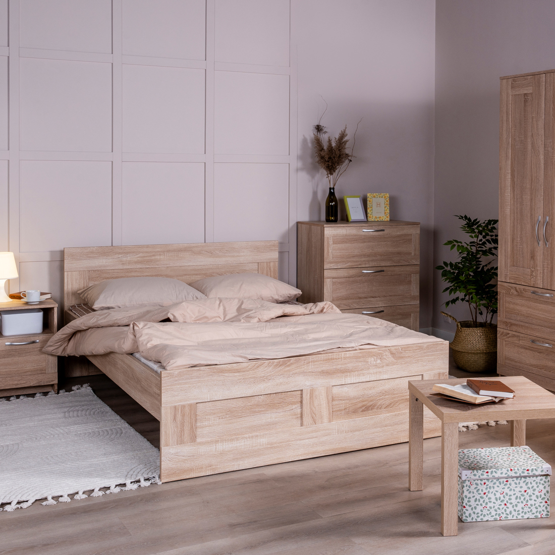 Изображение товара Кровать Гуд Лакк Сириус 140x200 см цвет дуб сонома