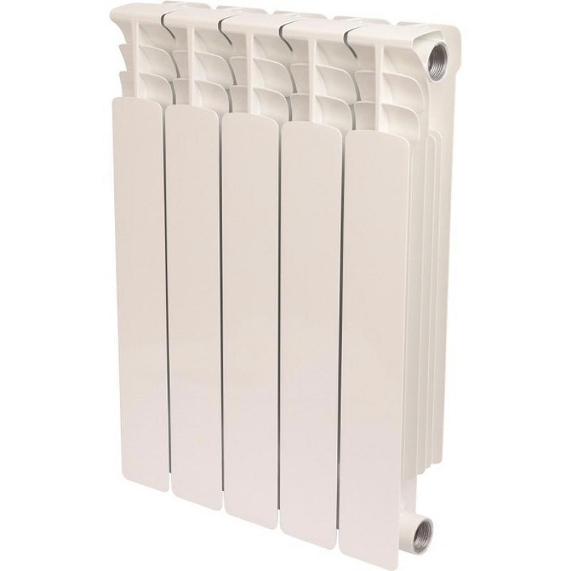 Изображение товара Радиатор секционный Stout Space 500/90 5 секций боковое подключение нержавеющая сталь белый