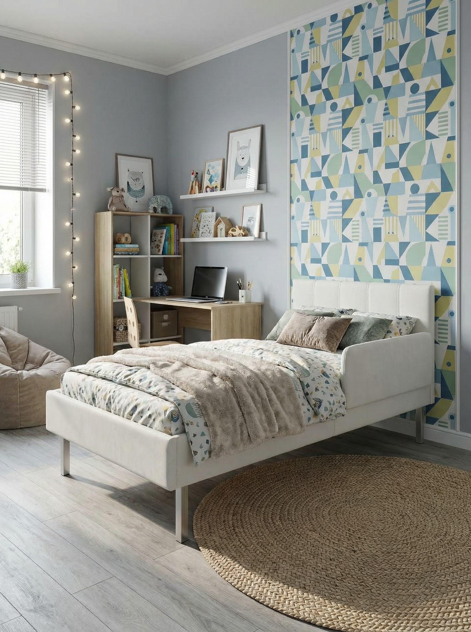 Изображение товара Кровать Лофт 80x160 см сталь цвет белый