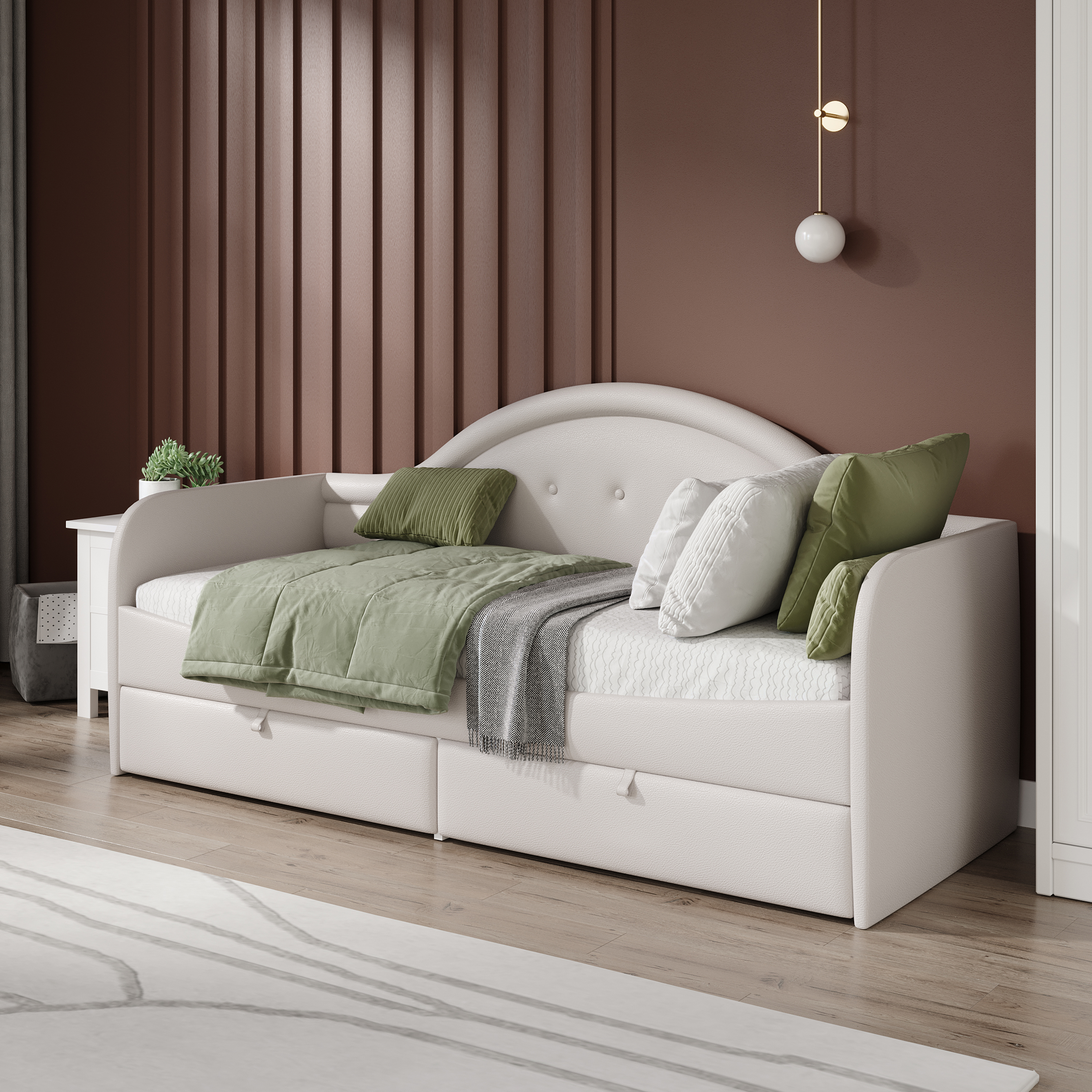 Изображение товара Кровать ТриЯ Адель 113150 200x80 см с мягкой спинкой и современным дизайном