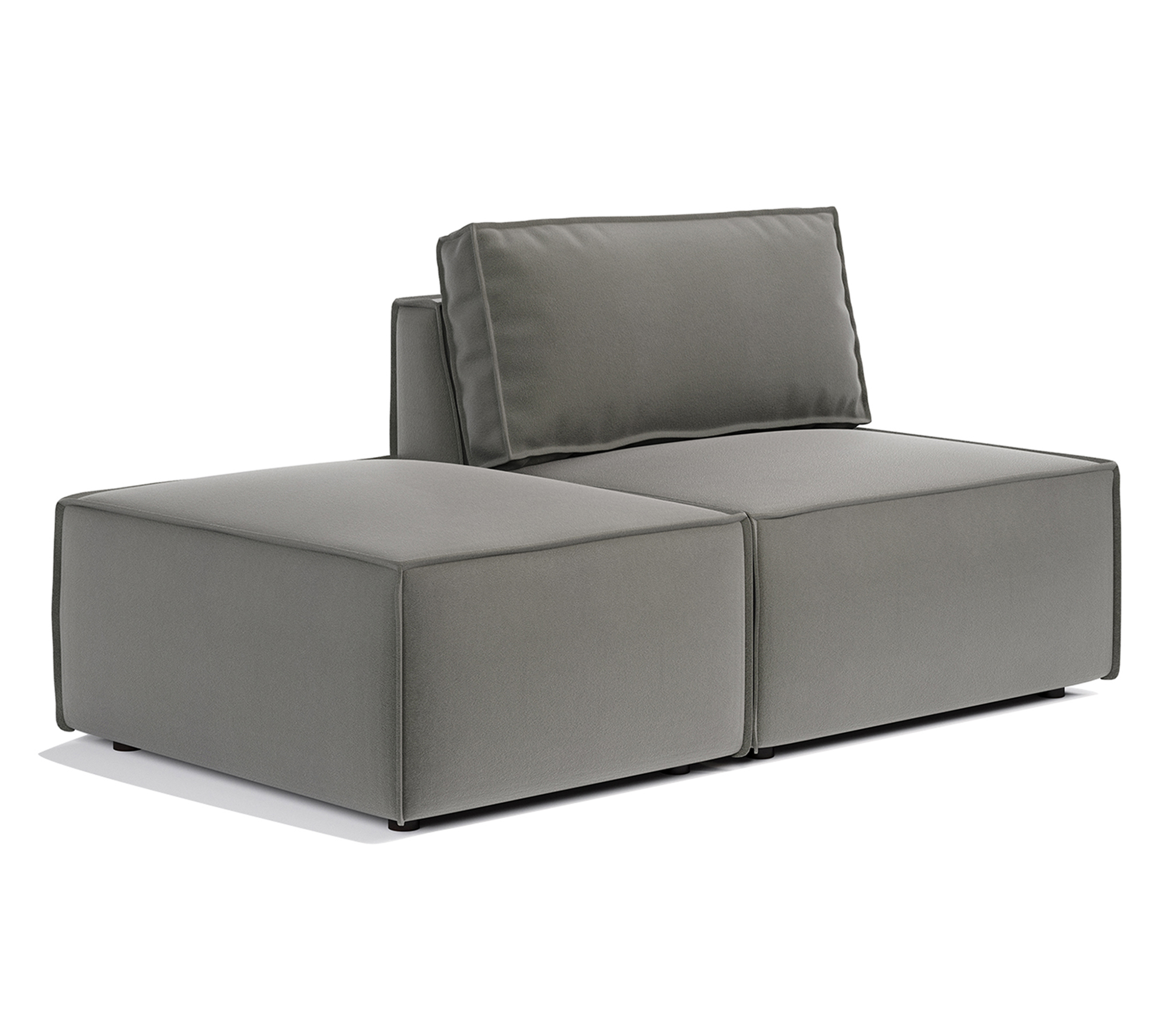 Изображение товара Диван модульный Гамма левый 170x70x75 см велюр цвет серый