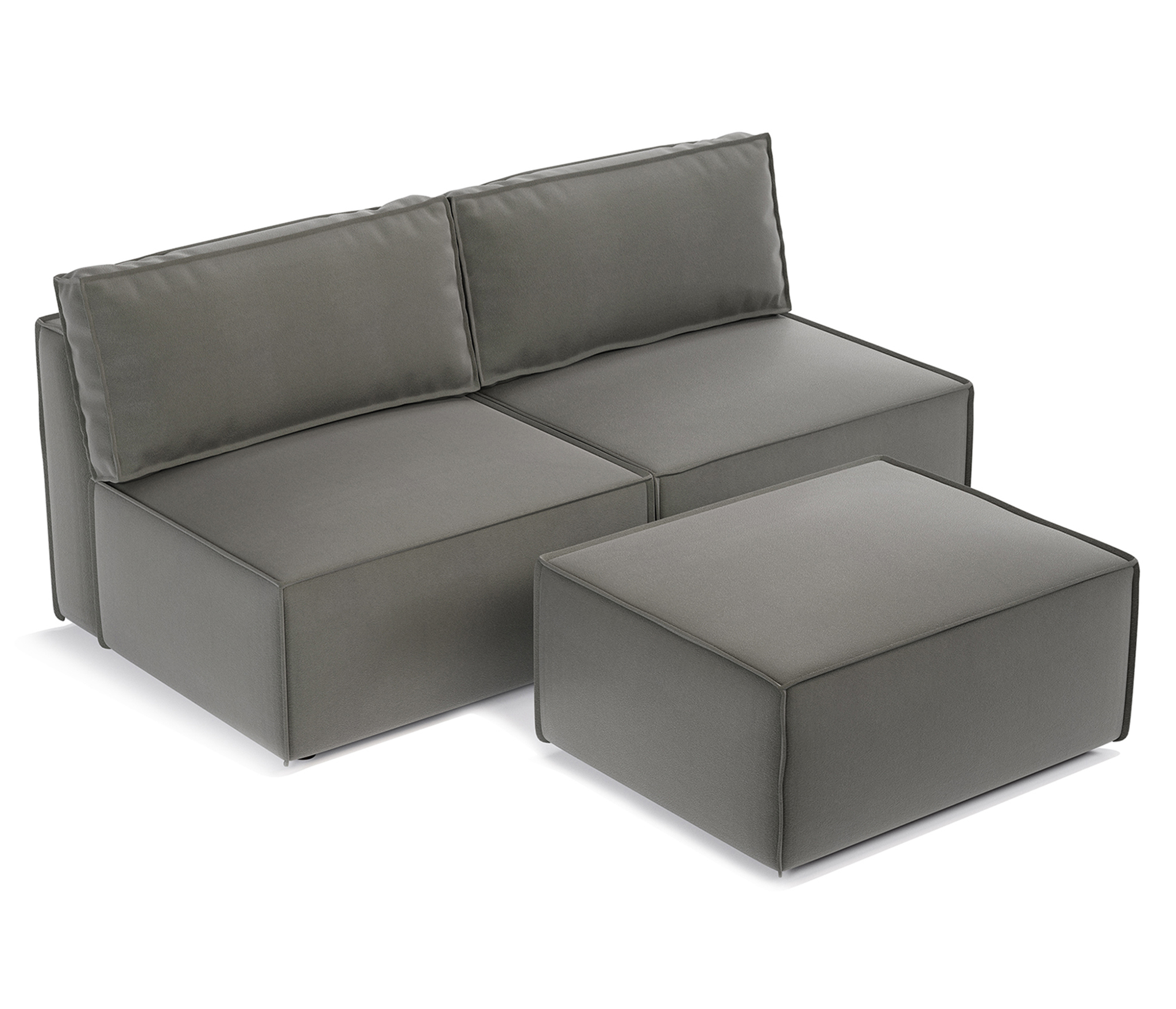 Изображение товара Диван модульный ГАММА НПБ 190x70x75 см велюровый серый