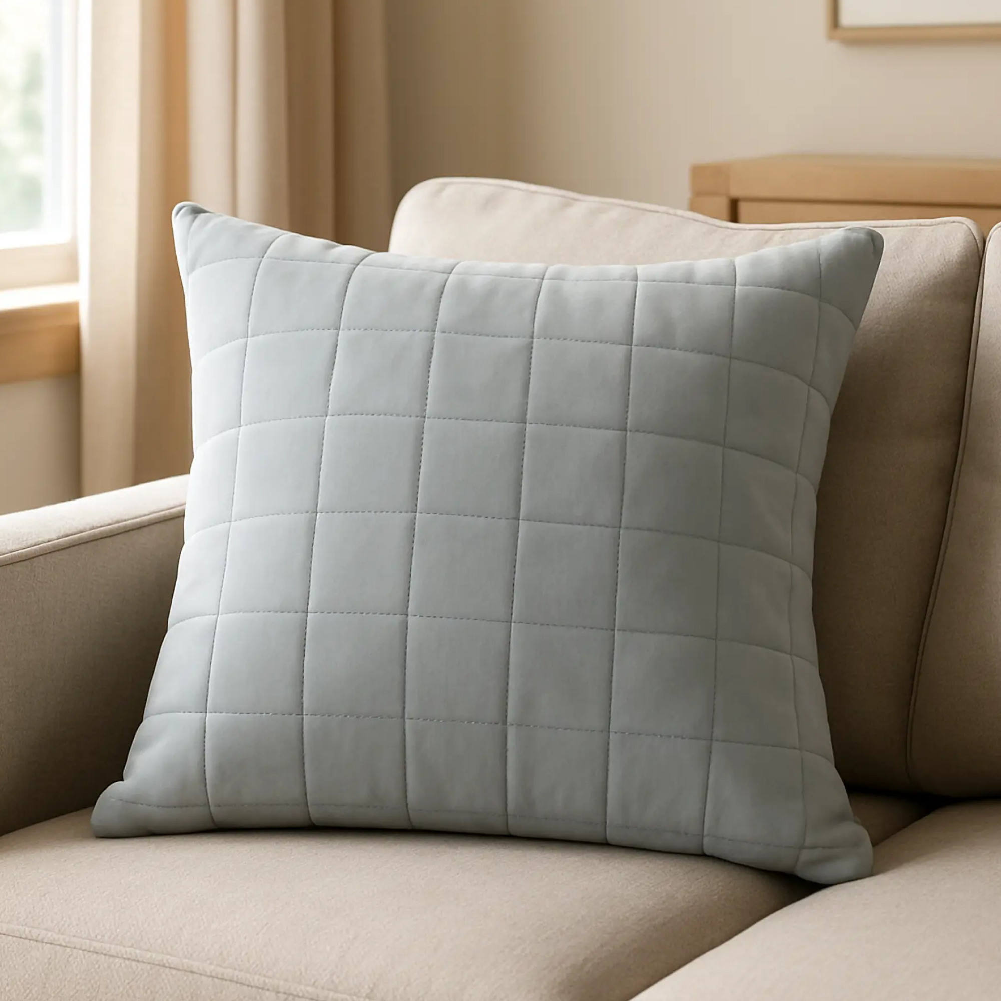 Изображение товара Декоративная подушка Inspire Etna 50x50 см велюр серый стиль современный Изображение товара Декоративная подушка Inspire Etna 50x50 см велюр серый стиль современный