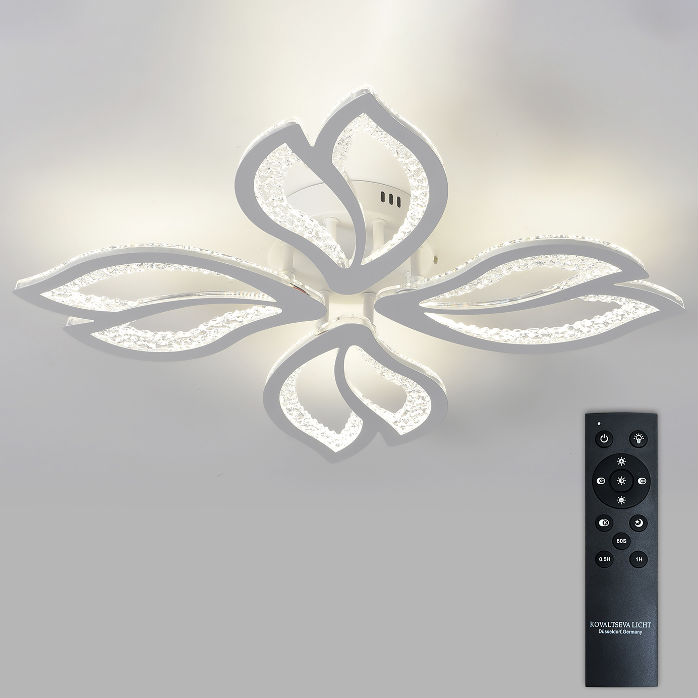 Изображение товара Люстра потолочная светодиодная Natali Kovaltseva Ledlight 22 м² с пультом управления регулируемый белый свет цвет белый